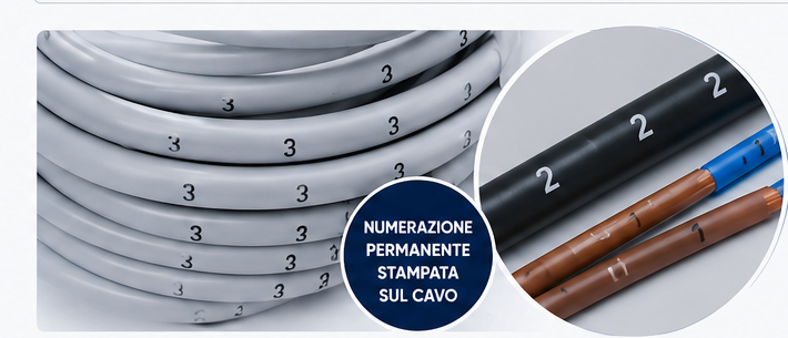 Cavo Circuit-IDX con numerazione stampata, dettaglio